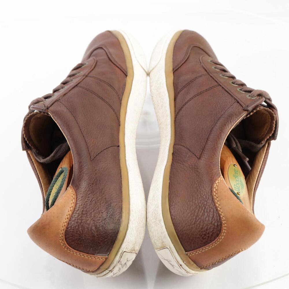 FRYE Mens Aaron Sneaker Size 11.5 Brown Leather Casual Shoes Low Lace Up Trainer - Picture 7 of 14